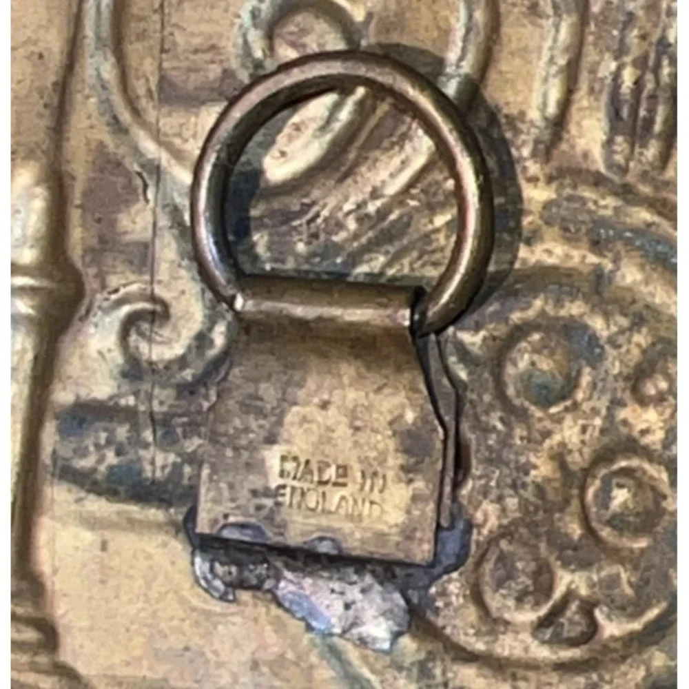 Vintage‎ Embossed Brass 16.5